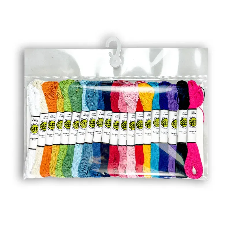 Assortiment de 20 échevettes sashiko fines Olympus