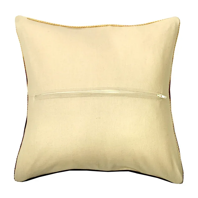 Dos de coussin écru avec zip, 25.5 x 25.5 cm