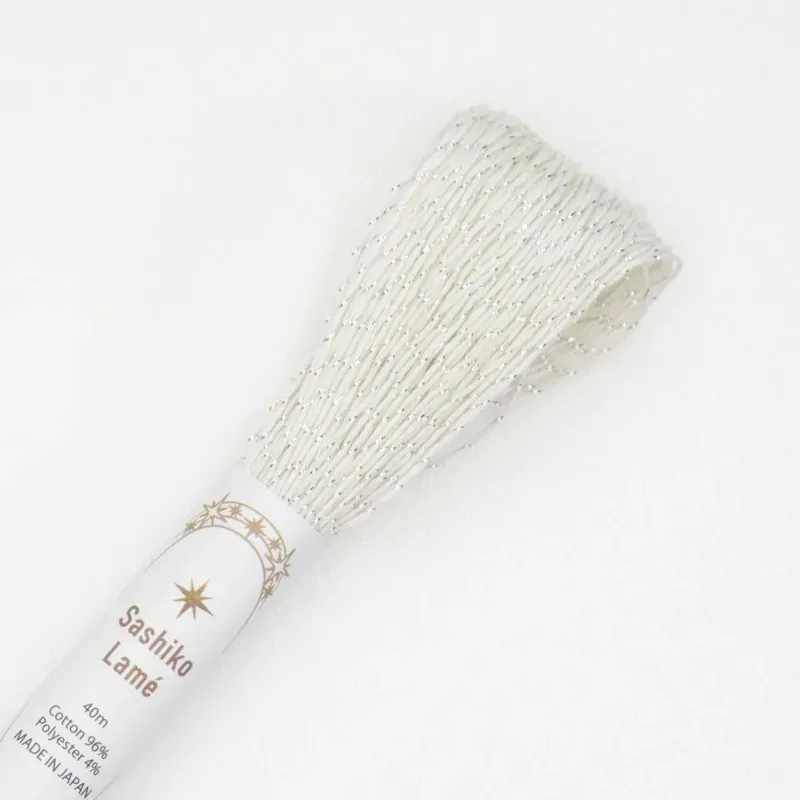 Fil sashiko lamé effet métallisé, lot de 6 échevettes
