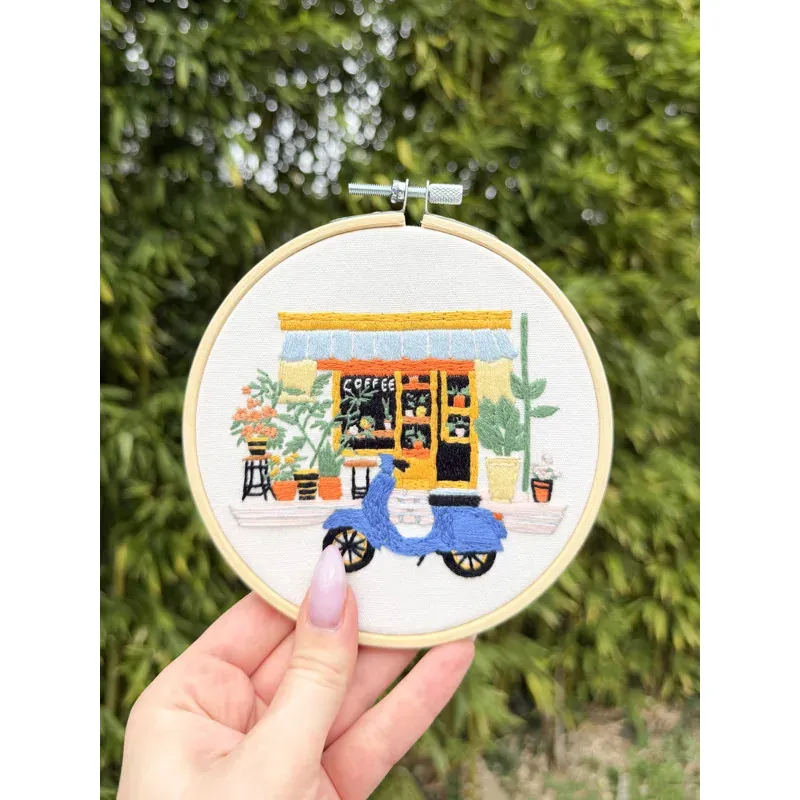 Kit broderie Dolce Vita avec tambour 15 cm