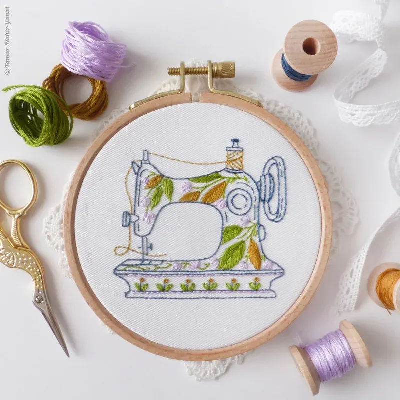 Kit broderie machine à coudre Tamar Ny, 16 x 16 cm
