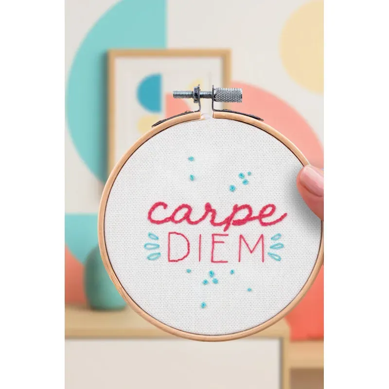 Kit broderie traditionnelle Carpe Diem décoratif