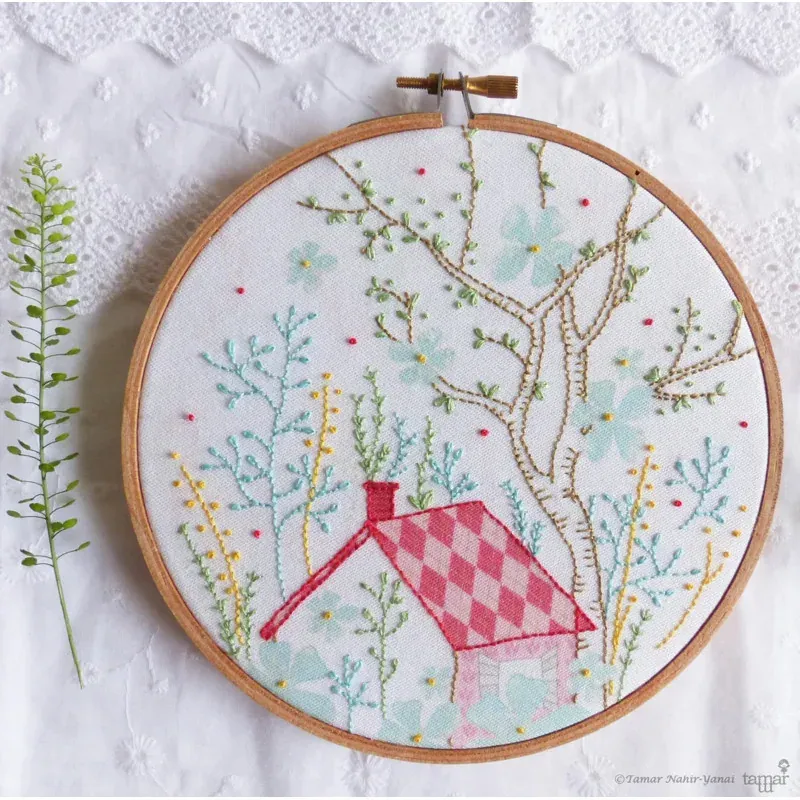 Kit broderie traditionnelle Dream House, 21 x 21 cm