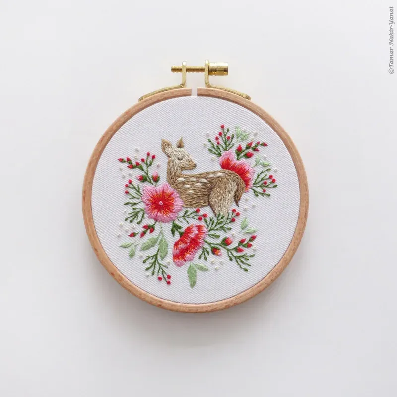 Kit broderie traditionnelle faon de Noël, 16 x 16 cm