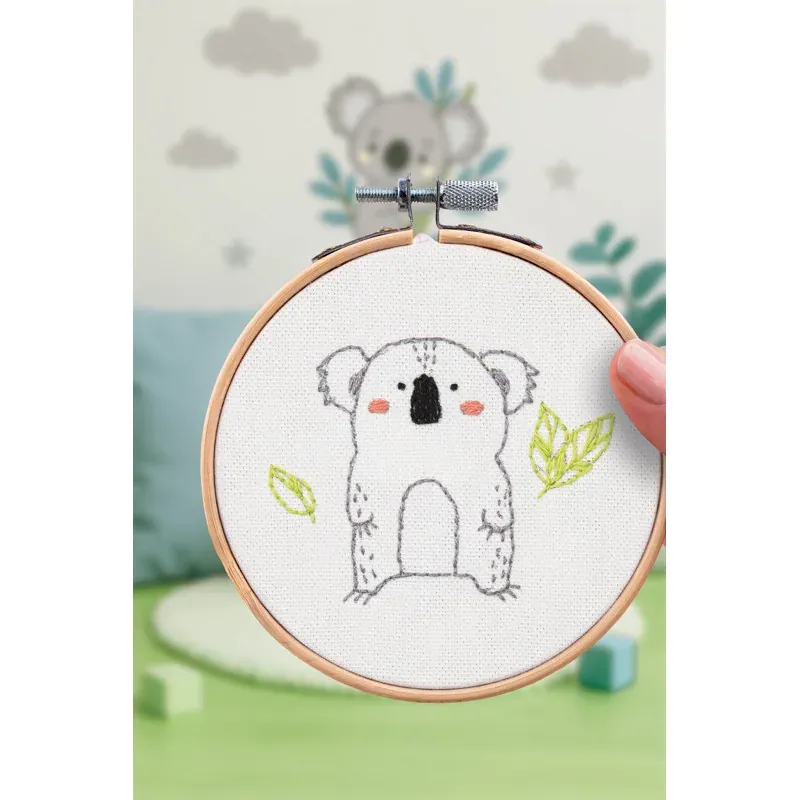 Kit broderie traditionnelle koala Les French Kits