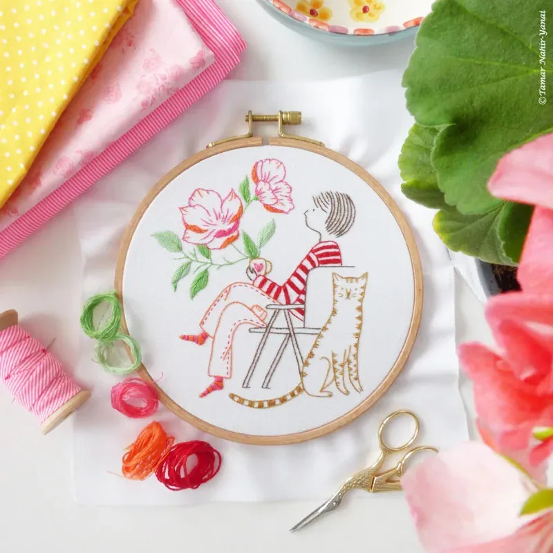 Kit broderie traditionnelle Me & My Tiger, 21 x 21 cm
