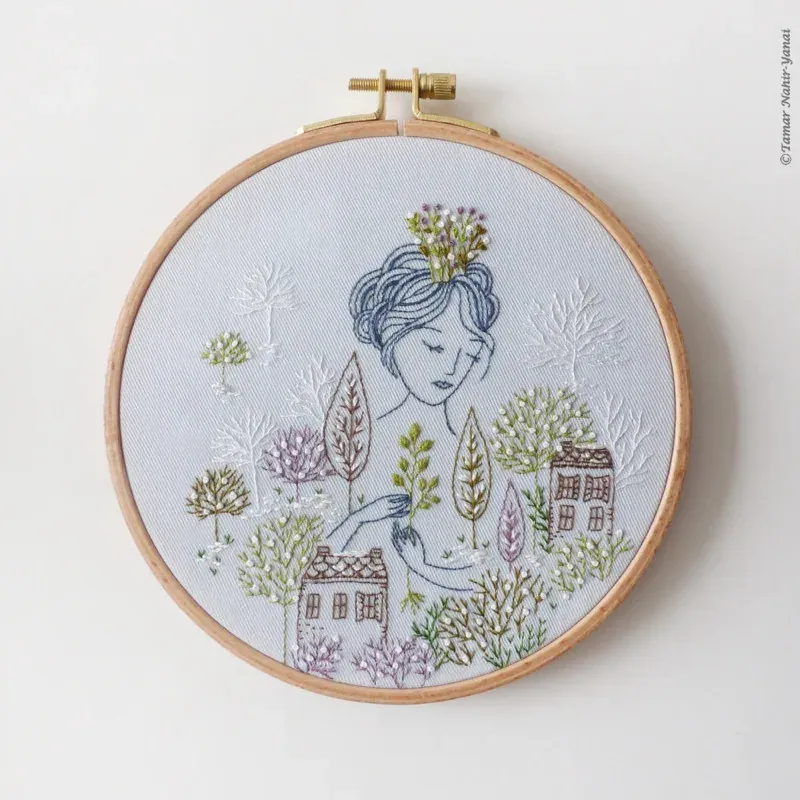 Kit broderie traditionnelle Winter Queen, 21 x 21 cm