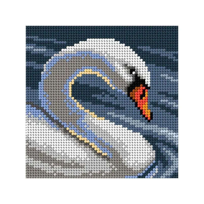 Kit canevas cygne blanc pour tapisserie débutant