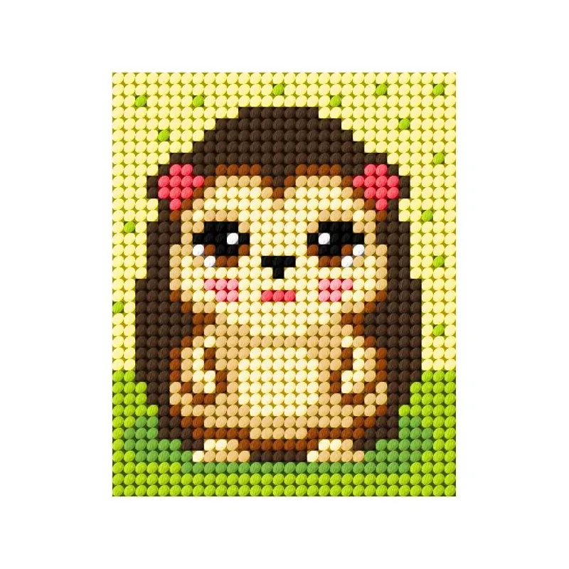 Kit canevas enfant petit hérisson, 17 x 20,5 cm