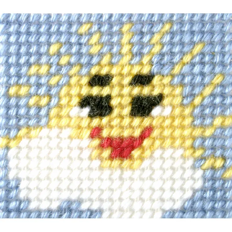 Kit canevas enfant soleil au demi point, 11 x 13 cm