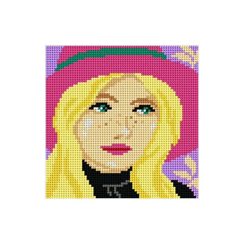 Kit canevas femme blonde Slowcraft, 26 x 26 cm