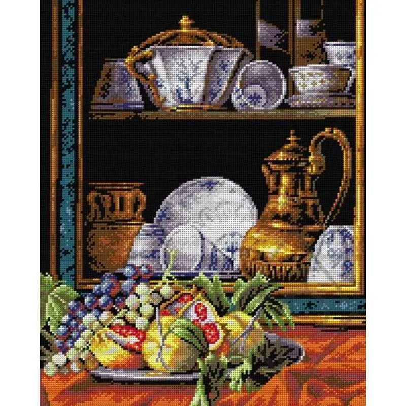 Kit canevas nature morte antique Orchidea, 40 x 50 cm