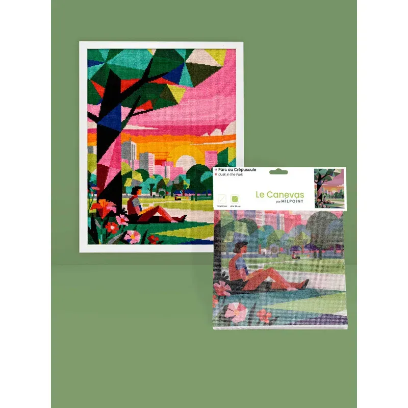 Kit canevas Parc au crépuscule, 40 x 50 cm