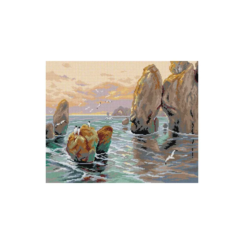 Kit canevas Soirée d’après Janny, 40 x 50 cm