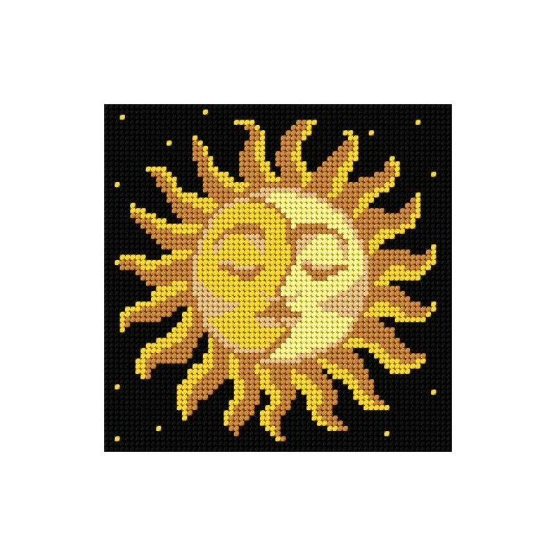 Kit canevas Soleil Slowcraft débutant, 26 x 26 cm