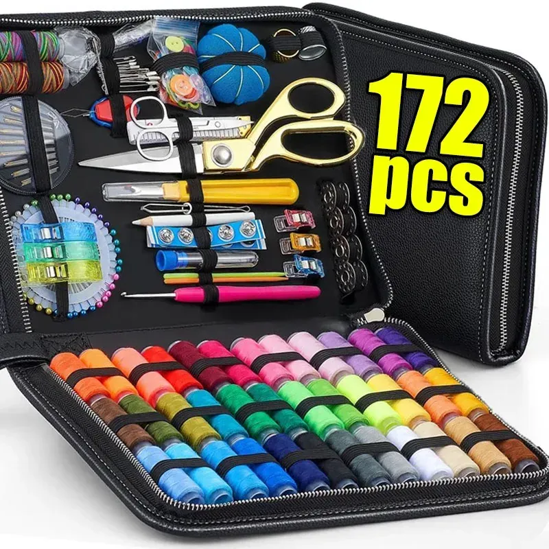 Kit de couture de voyage avec fils et aiguilles