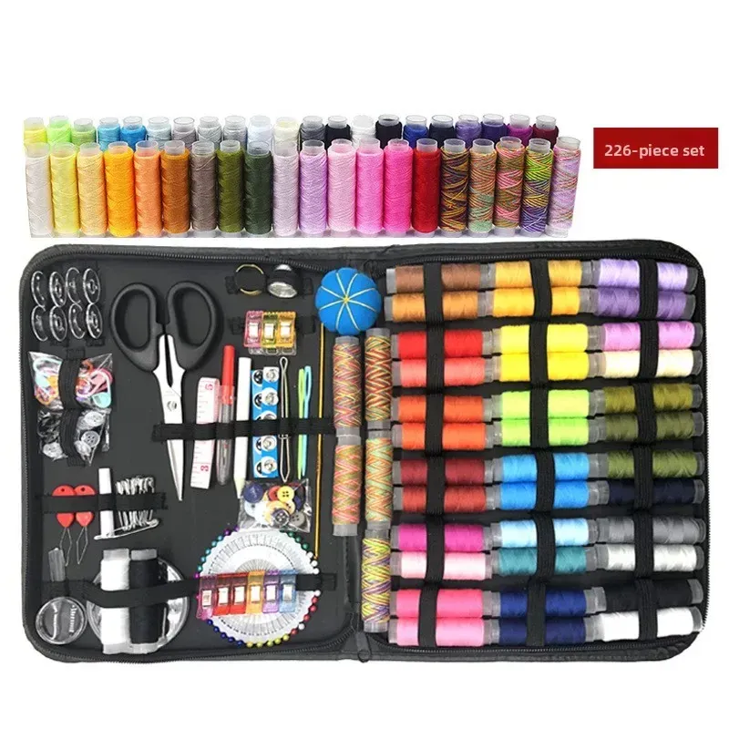 Kit de couture portable avec aiguilles et fils