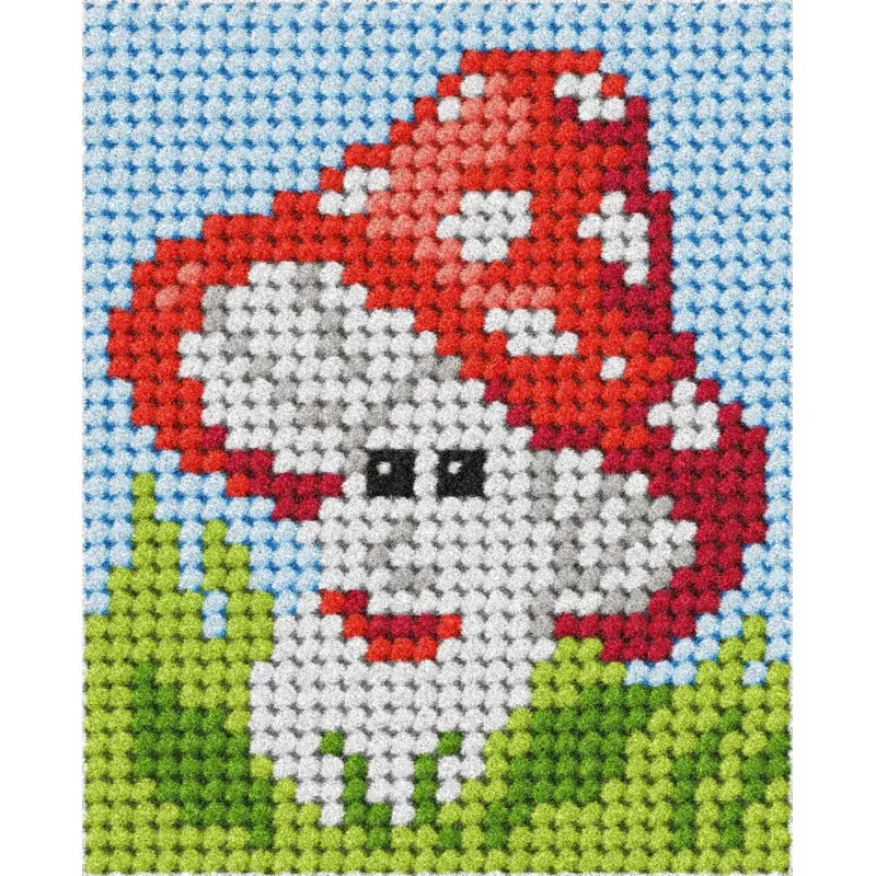 Kit demi-point enfant le champignon souriant, 17 x 20,5 cm