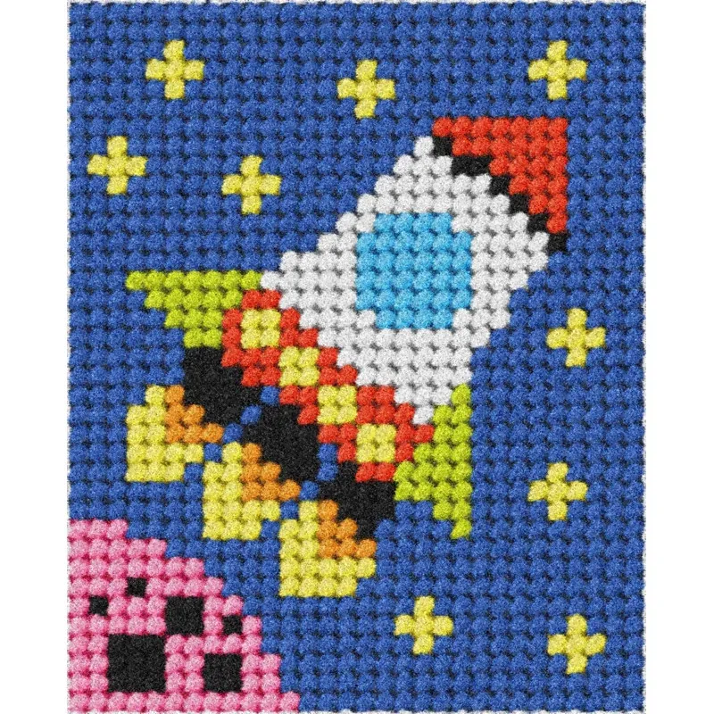 Kit demi-point enfant la fusée, 17 x 20,5 cm