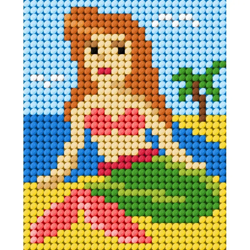 Kit demi-point enfant La petite sirène, 17 x 20,5 cm