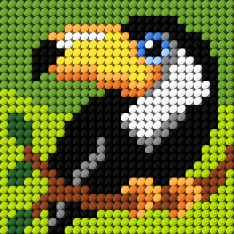 Kit demi-point enfant le toucan, 10,5 x 10,5 cm