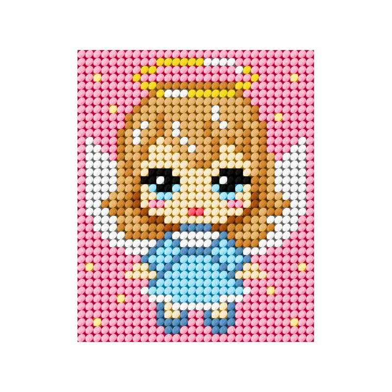 Kit demi-point enfant petit ange kawai, 17 x 20,5 cm