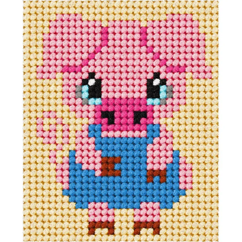Kit demi-point enfant petit cochon, 17 x 20,5 cm