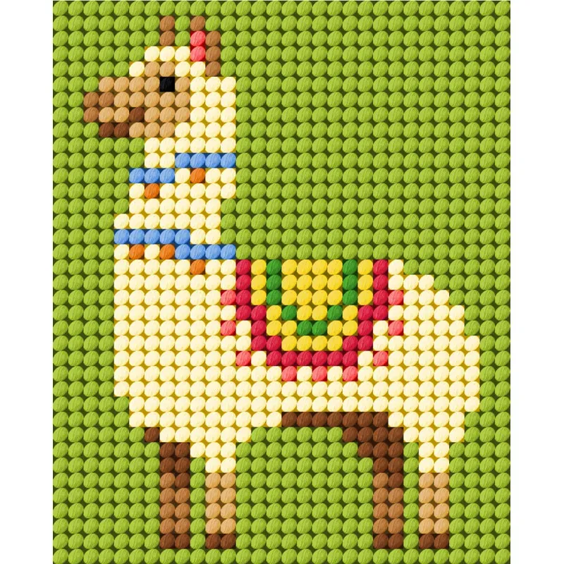 Kit demi-point enfant petit lama, 17 x 20,5 cm