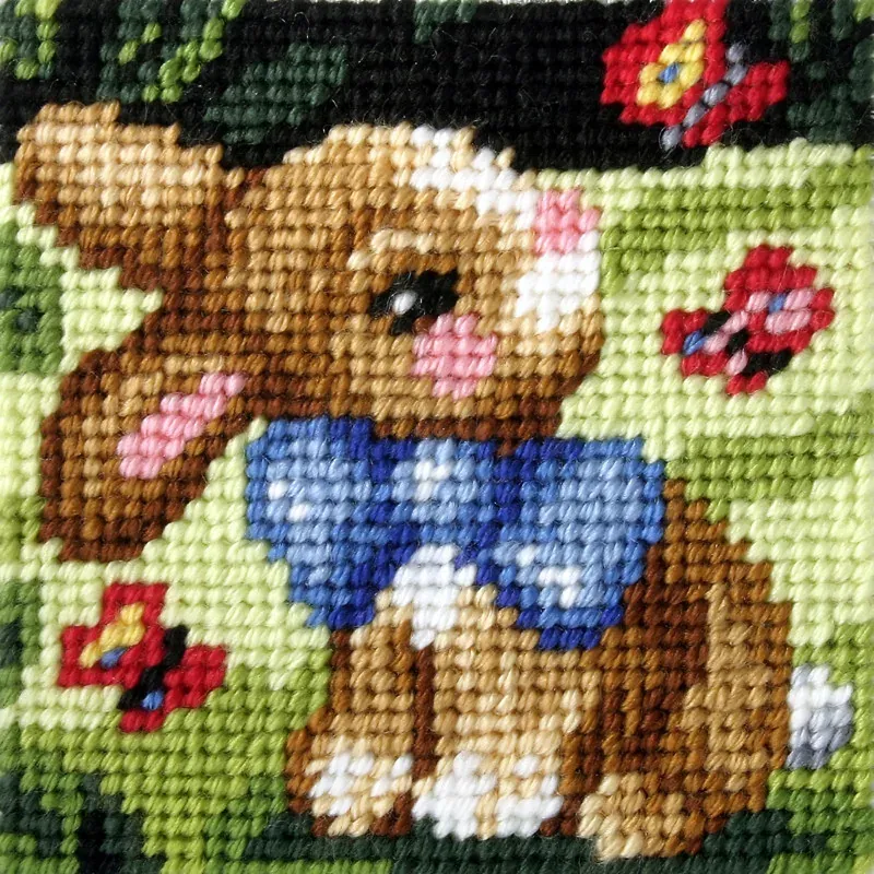 Kit demi-point enfant petit lapin au nœud papillon