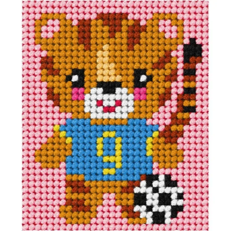 Kit demi-point enfant le petit tigre au ballon, 17 x 20,5 cm