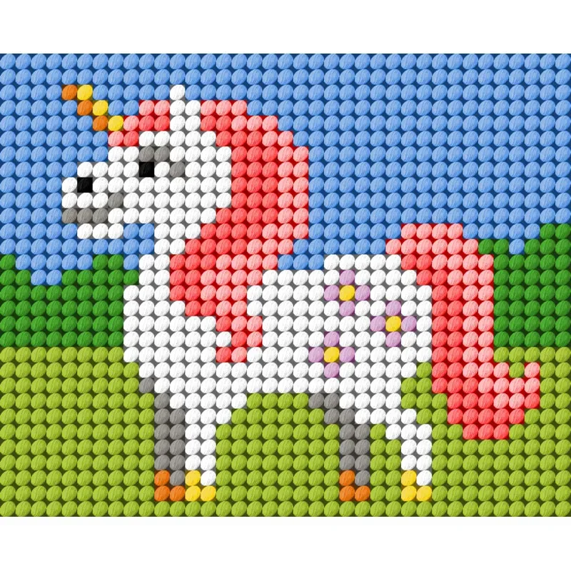 Kit demi-point enfant petite licorne, 17 x 20,5 cm
