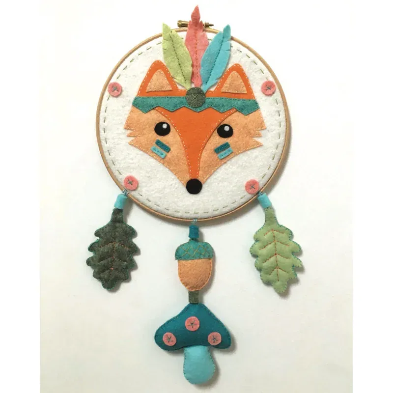 Kit feutrine attrape-rêves renard à coudre, débutant