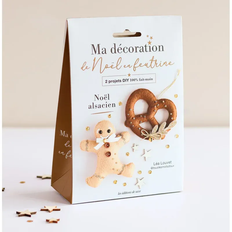Kit feutrine déco de Noël alsacien, 2 suspensions
