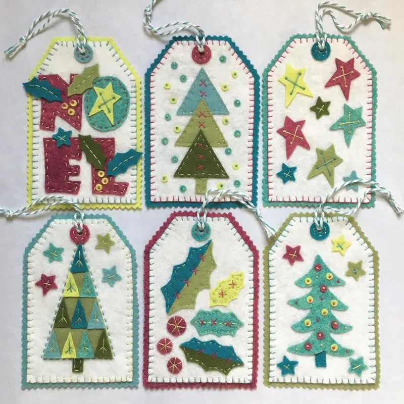 Kit feutrine étiquettes My Little Noël à broder