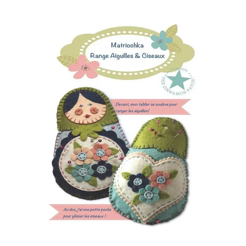 Kit feutrine matriochka pique-épingles à coudre