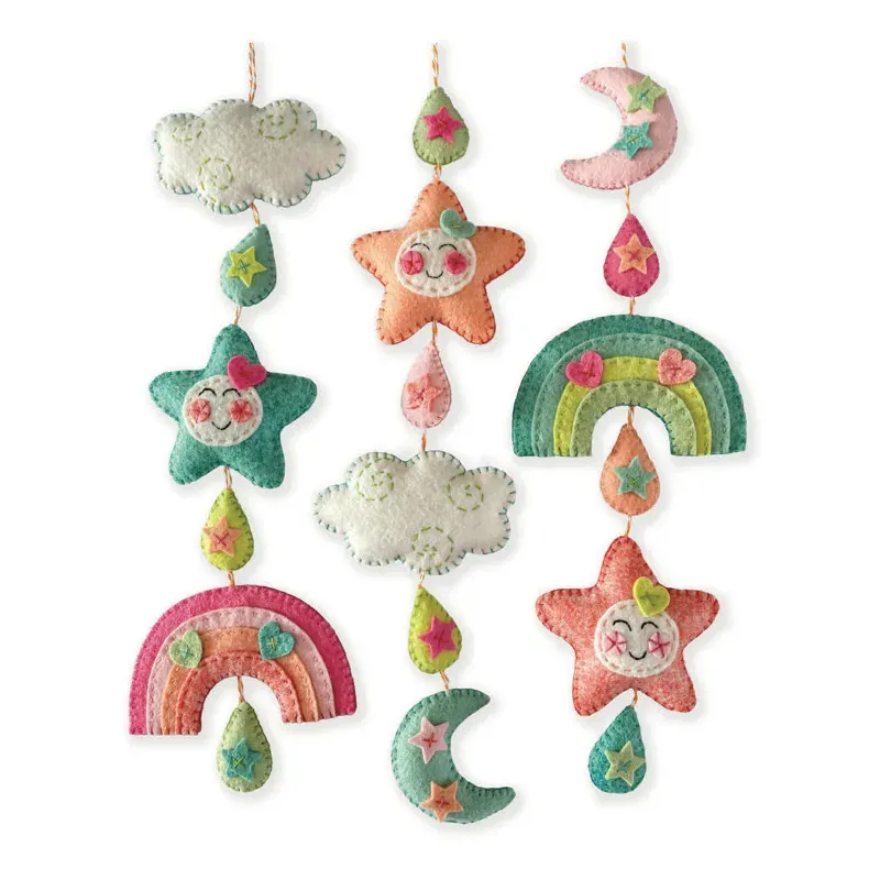 Kit feutrine mobile ciel enchanté, 35cm x 28cm