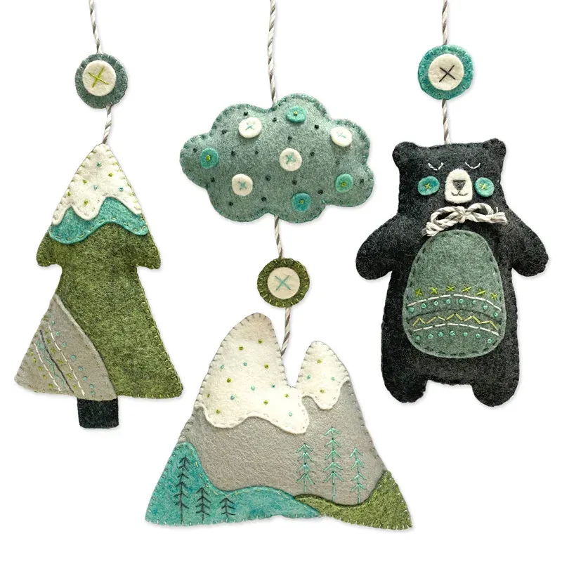 Kit feutrine mobile montagne pour chambre de bébé