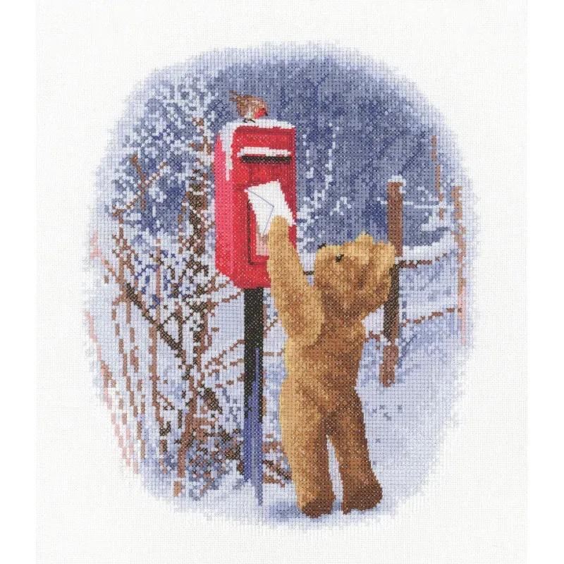 Kit point de croix Christmas Post, 19.5 x 25cm : vue 1