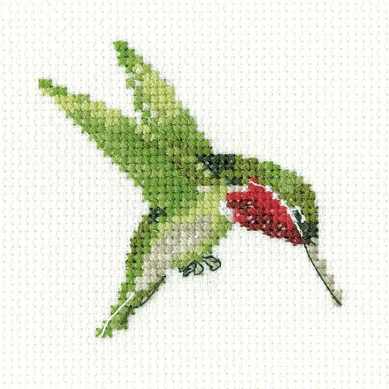 Kit point de croix colibri Little Friends, 7 x 7 cm : vue 1