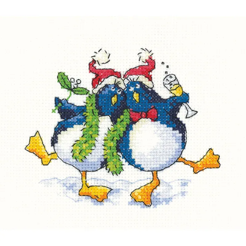 Kit point de croix Cool Yule Noël, 11.5 x 9.5 cm : vue 1