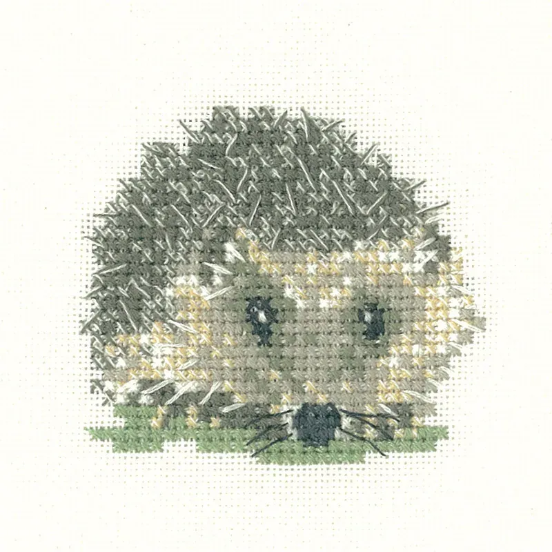 Kit point de croix petit hérisson, 6.5 x 6.5 cm : vue 1