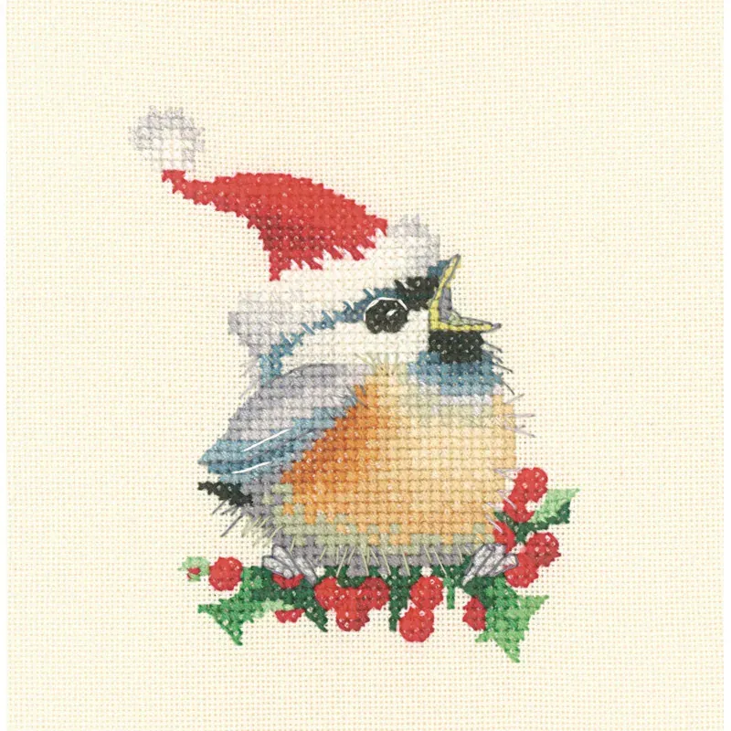 Kit point de croix poussin de Noël, 9.5 x 8 cm : vue 1