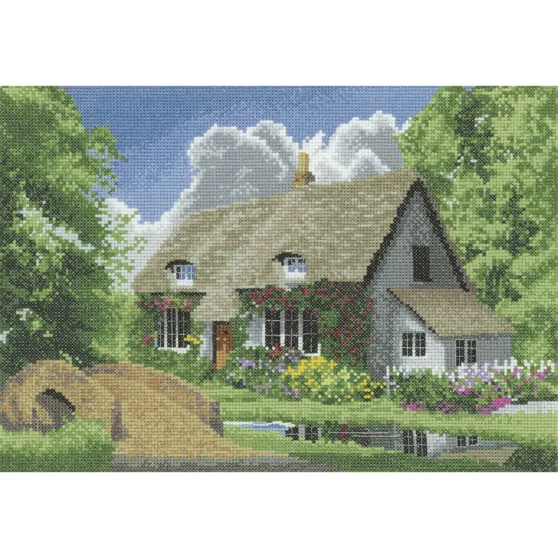 Kit point de croix Summer Cottage, 31 x 22 cm : vue 1