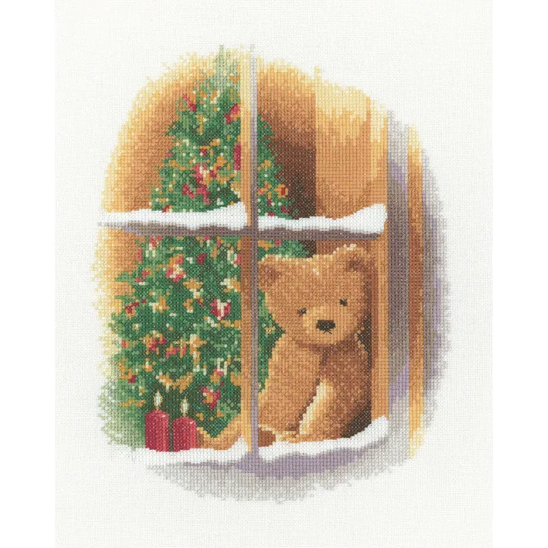 Kit point de croix William à Noël, 19.5 x 25 cm : vue 1