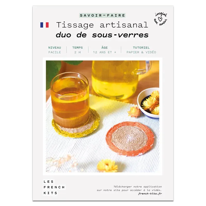 Kit tissage artisanal duo de sous-verres à créer