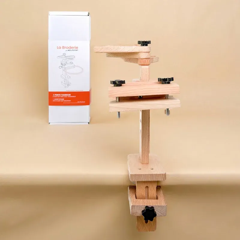 Porte-tambour de table en bois de hêtre