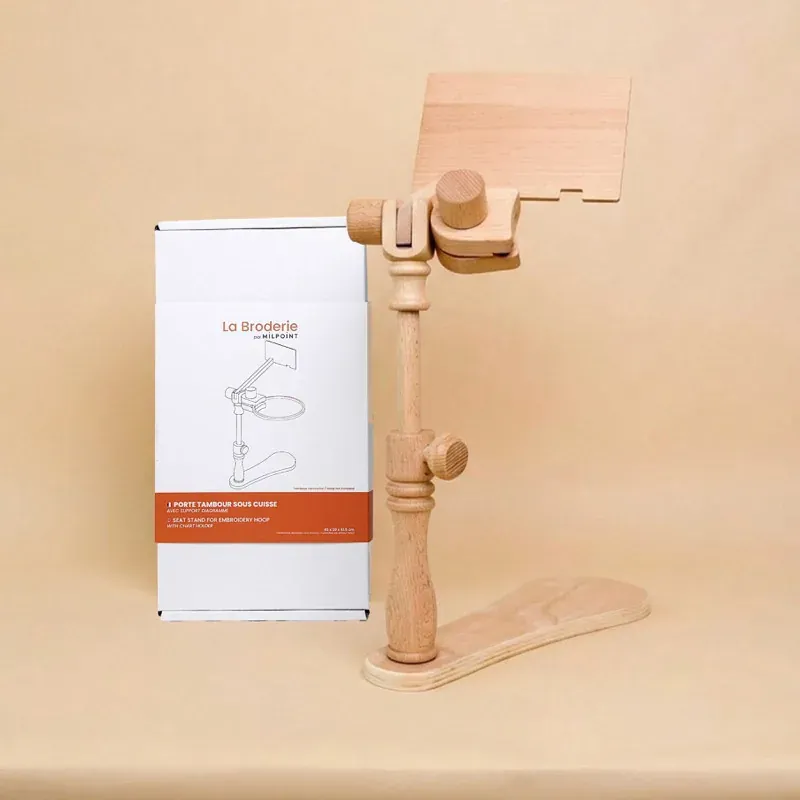 Porte tambour sous cuisse pivotant en bois