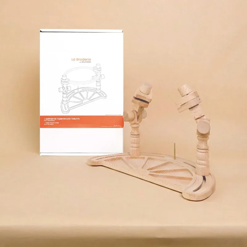 Support de tambour en hêtre avec tablette