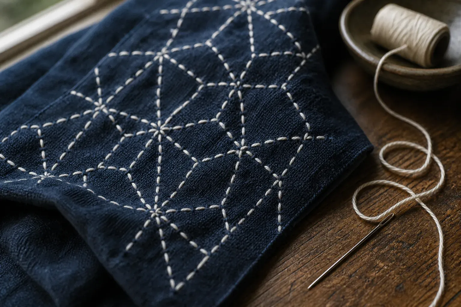 La broderie japonaise Sashiko donne une seconde vie aux textiles